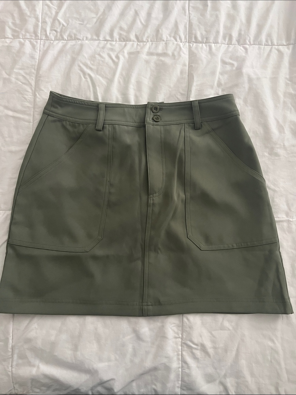 Lulu's Olive Green Mini Skirt